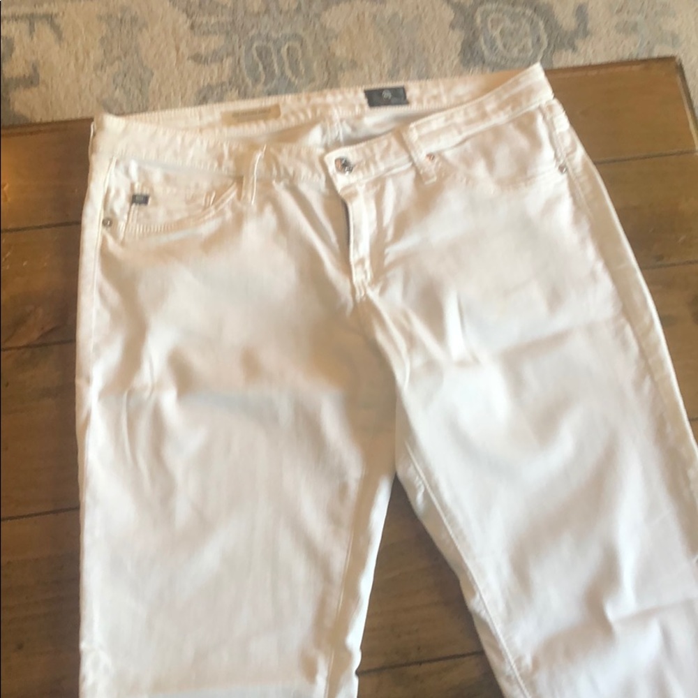 AG White Light Wright Summer Jeans